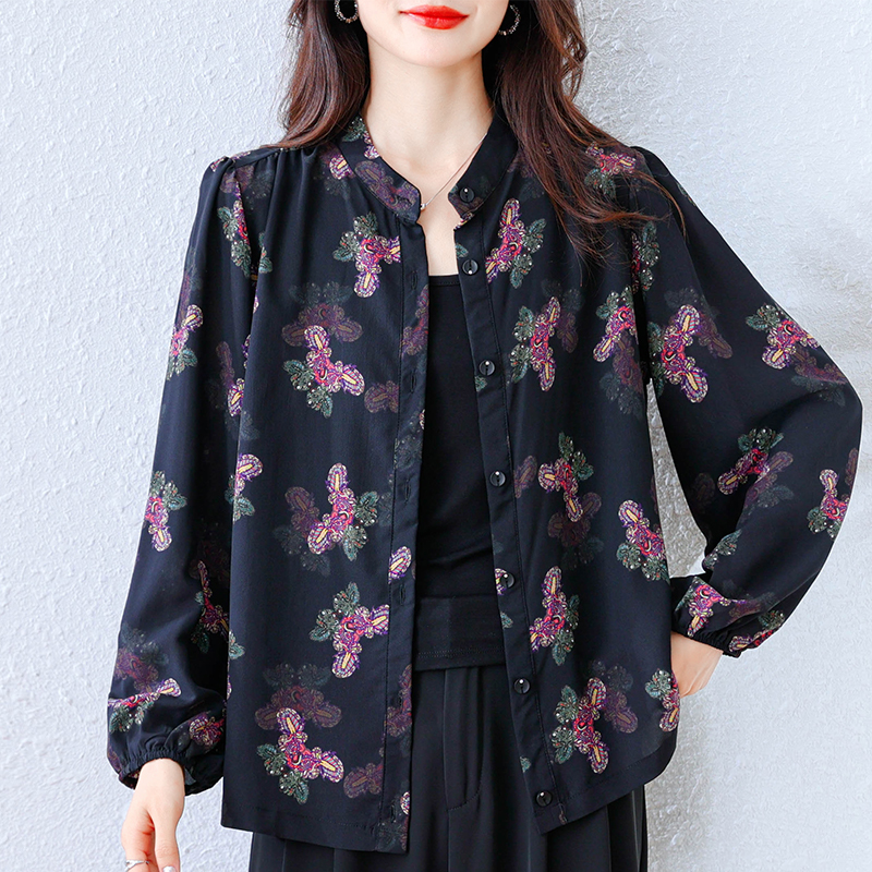 防曬衣服女夏季薄款外套2026年新款媽媽韓版寬松百搭長袖雪紡襯衣