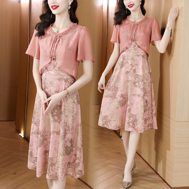 RY2978# 实拍新中式改良版旗袍连衣裙2026新款女装夏季国风假两件套...