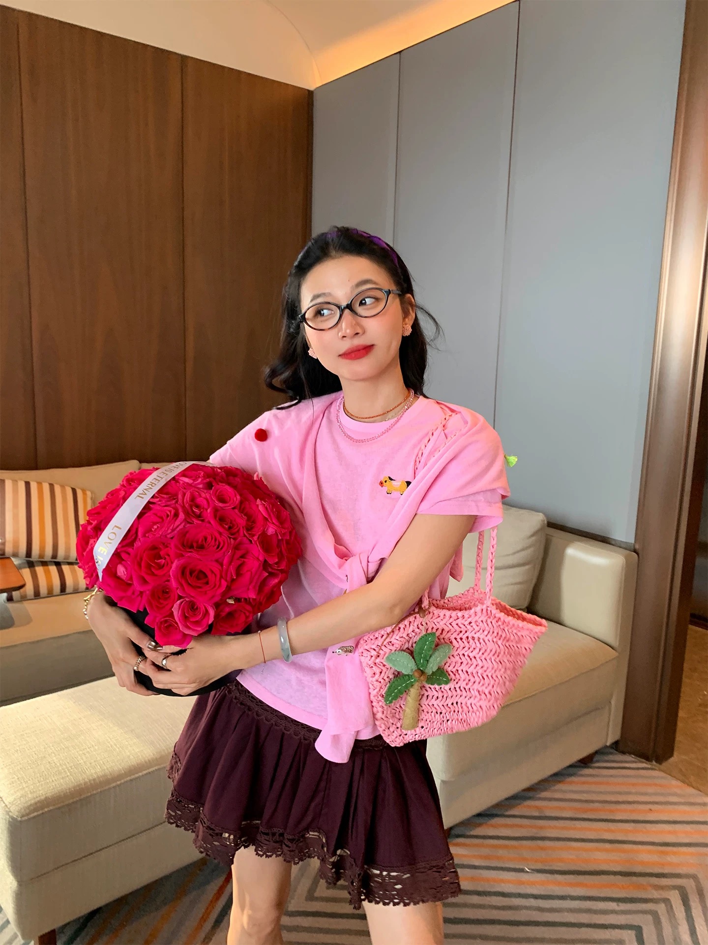 MY17046# 短袖女t恤2026新款夏季披肩搭配上衣小个子设计感小众女裝貨源服裝批發