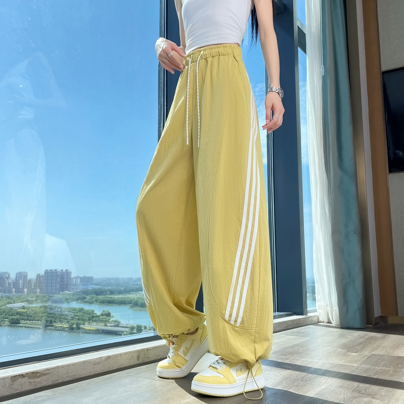 實拍2026夏季新款薄款速干兩穿工裝褲高腰休閑褲運動褲女