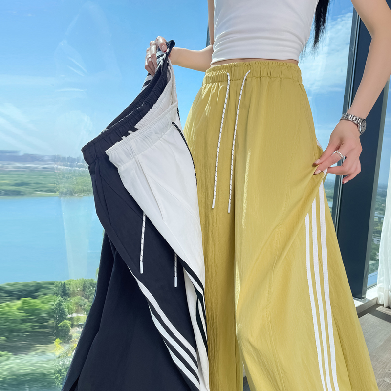實拍2026夏季新款薄款速干兩穿工裝褲高腰休閑褲運動褲女