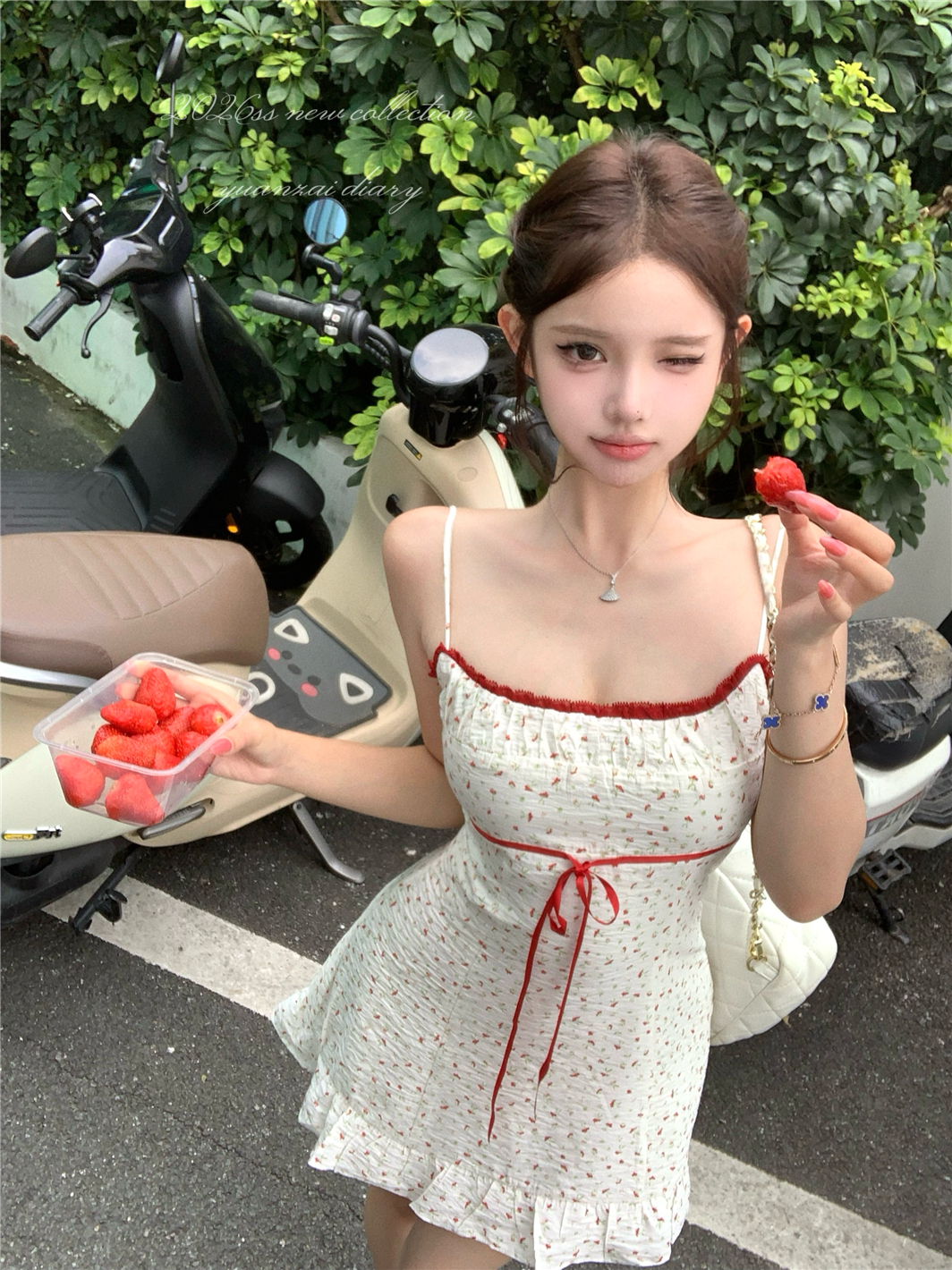 實拍夏季性感碎花吊帶連衣裙包臀裙女