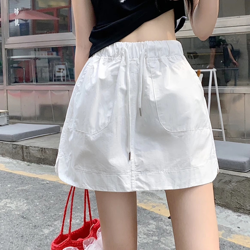 MY11220# 夏季新款休闲工装半身裙女大码胖妹妹高腰显瘦百搭a字包臀裙...