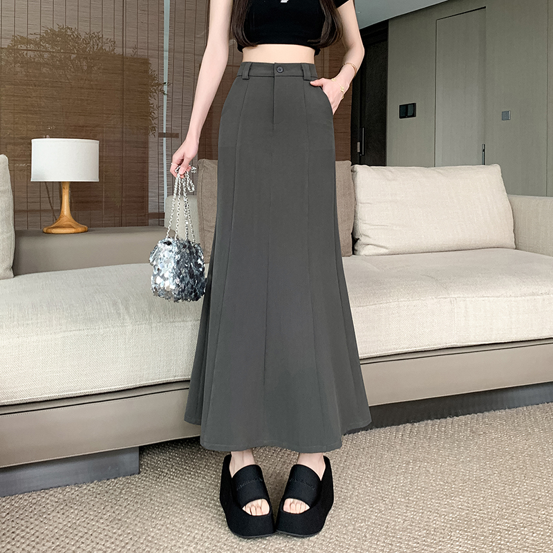 中長款魚尾裙2026春夏新款高腰氣質高腰包臀中長裙半身裙女