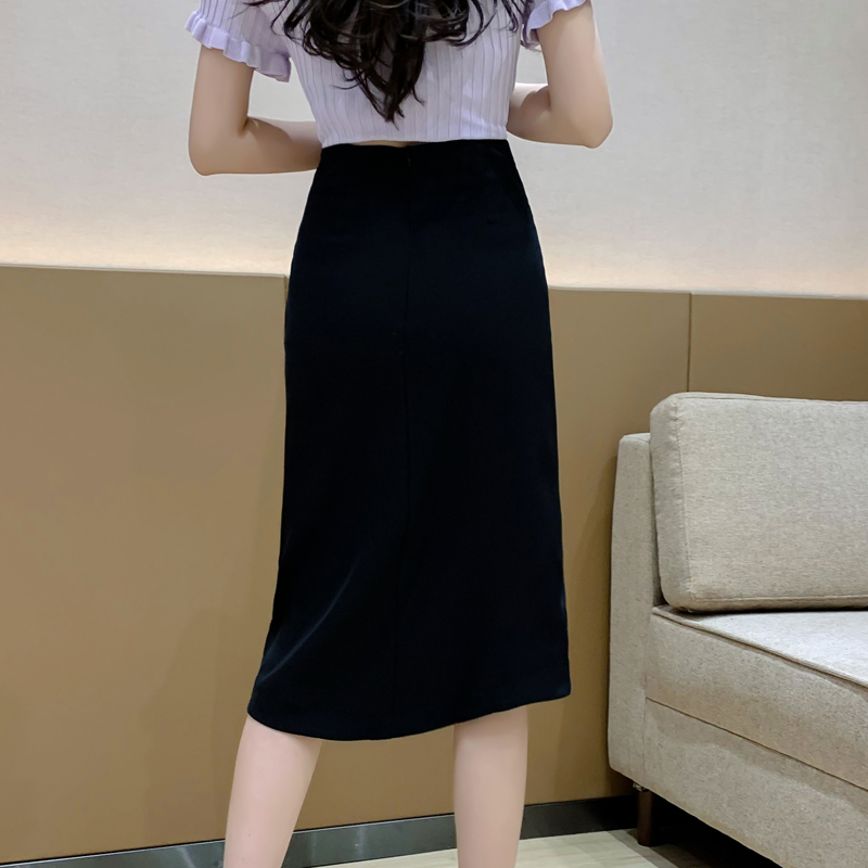 半身裙女2026春夏新款百褶中裙黑色高腰褶皺a字裙港風中長裙顯瘦