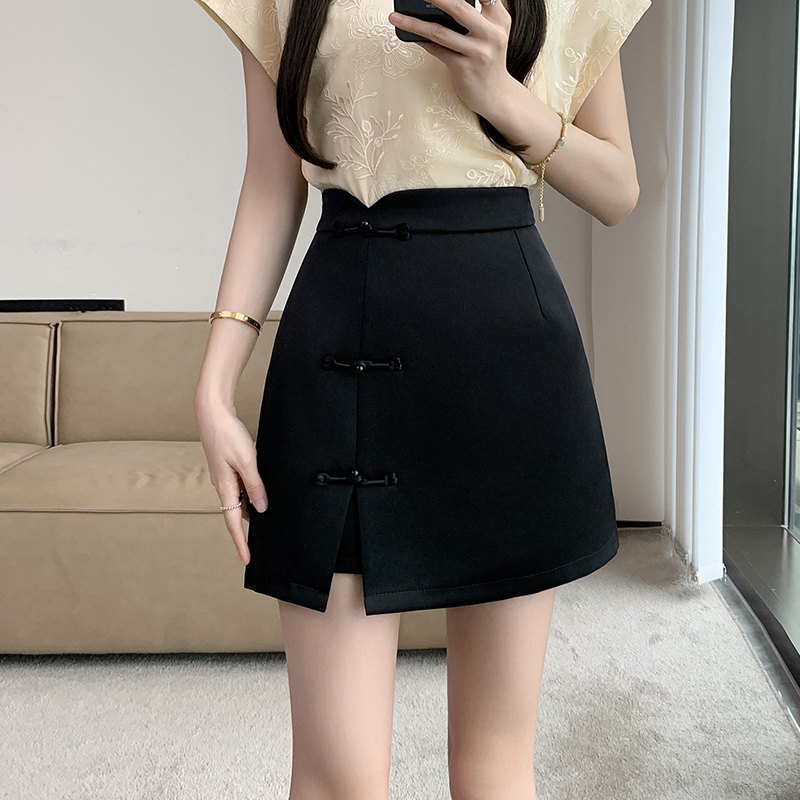 新中式國風復古A字短褲女2026春夏顯瘦高腰闊腿褲民族風短褲