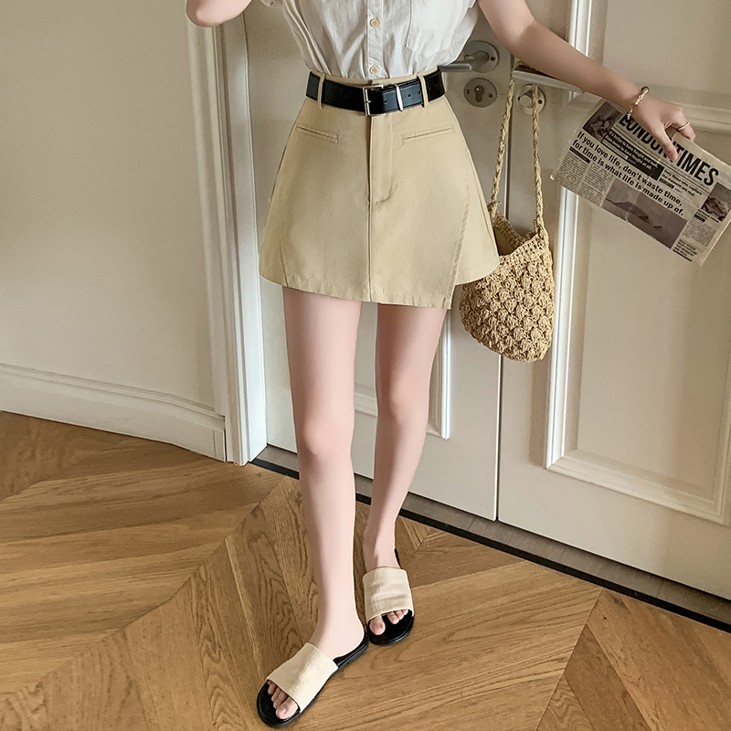 休閑短褲裙女2026春夏季新款工裝褲裙高腰闊腿靴褲外穿短裙褲女