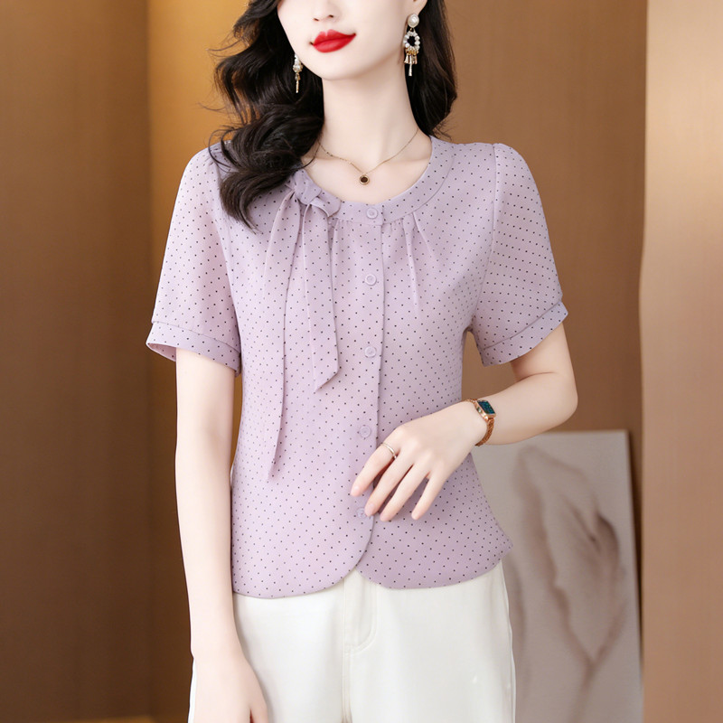 RY1335# 短袖衬衫女休闲新款夏季时尚百搭小个子短款上衣女士洋气漂亮小...