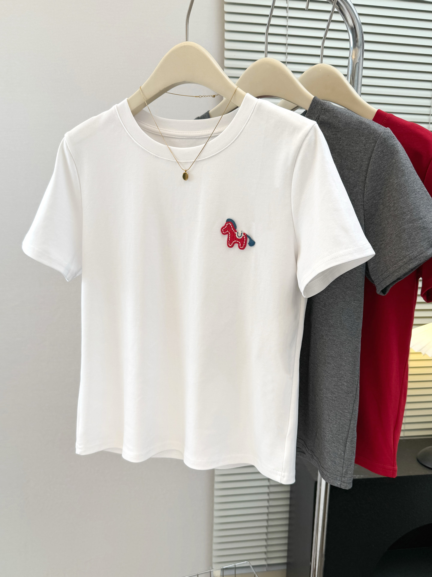 RY3360# 实拍立体卡通刺绣短袖T恤女夏季韩版宽松显瘦打底衫内搭外穿上衣