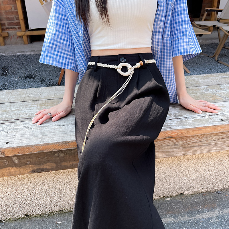 實拍棉麻寬松闊腿褲女2026夏季新款天絲亞麻高腰顯瘦慵懶風休閑褲