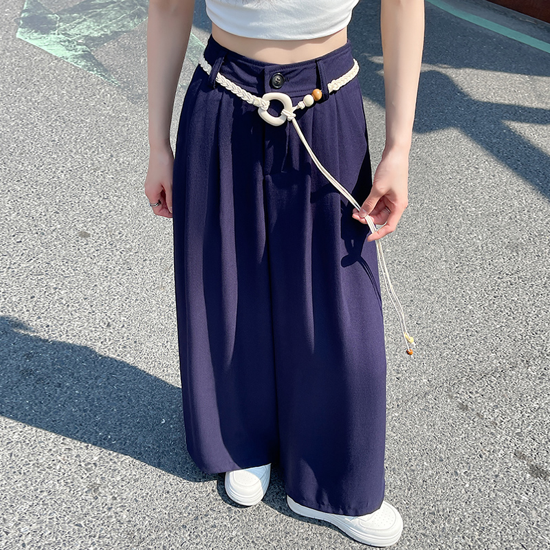 實拍棉麻寬松闊腿褲女2026夏季新款天絲亞麻高腰顯瘦慵懶風休閑褲