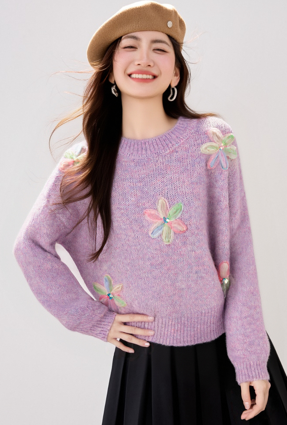 MY15878# 针织毛衣绣花款女裝貨源服裝批發