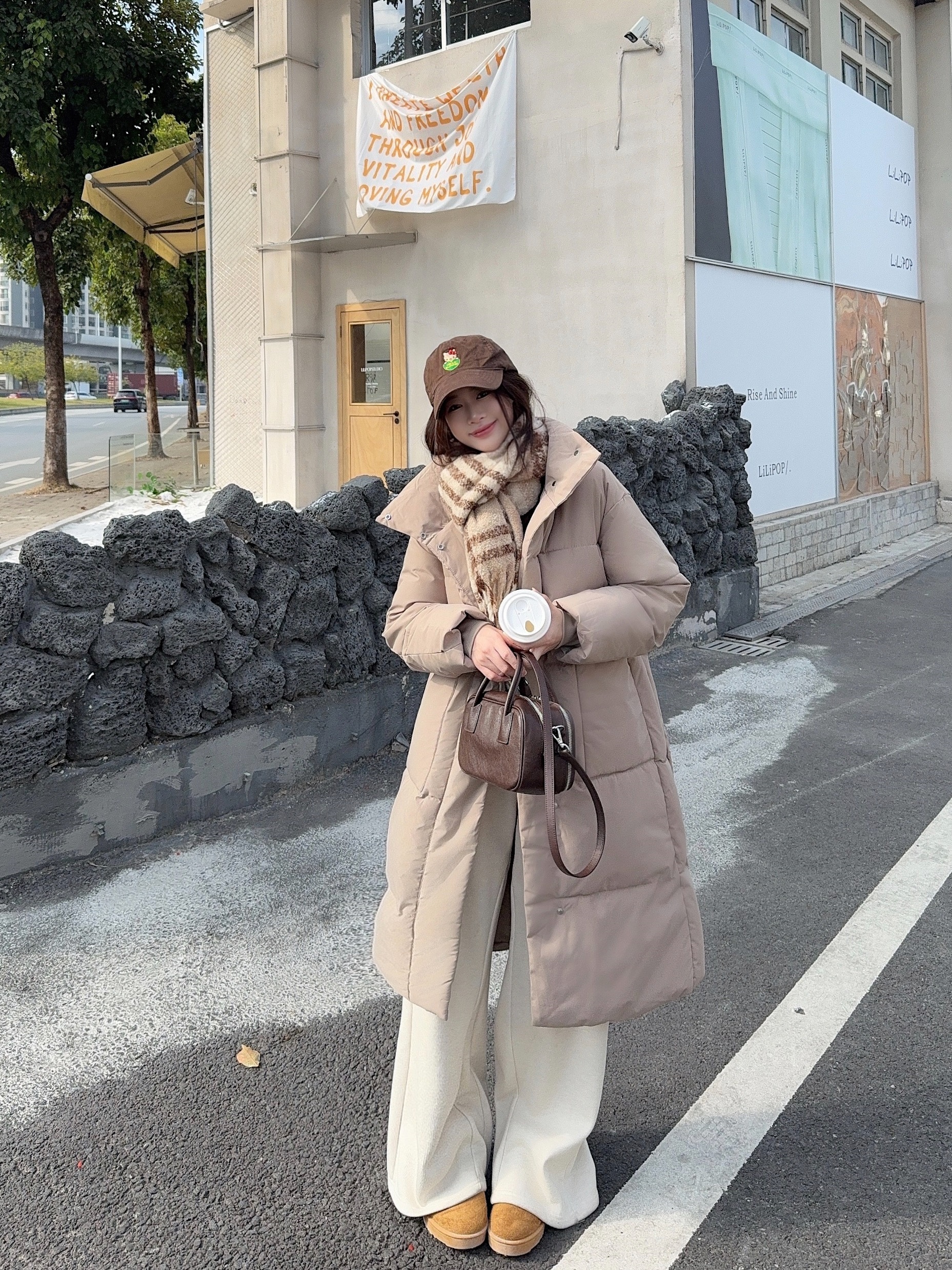 MY15606# 新款棉服女宽松大码学生棉袄气质小众中长款韩版加厚棉衣外套...