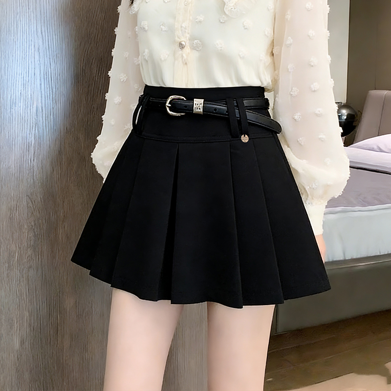 MY17373# 新款韩版显瘦百搭防走光高腰西装百褶短裙半身裙女装女裝貨源服裝批發