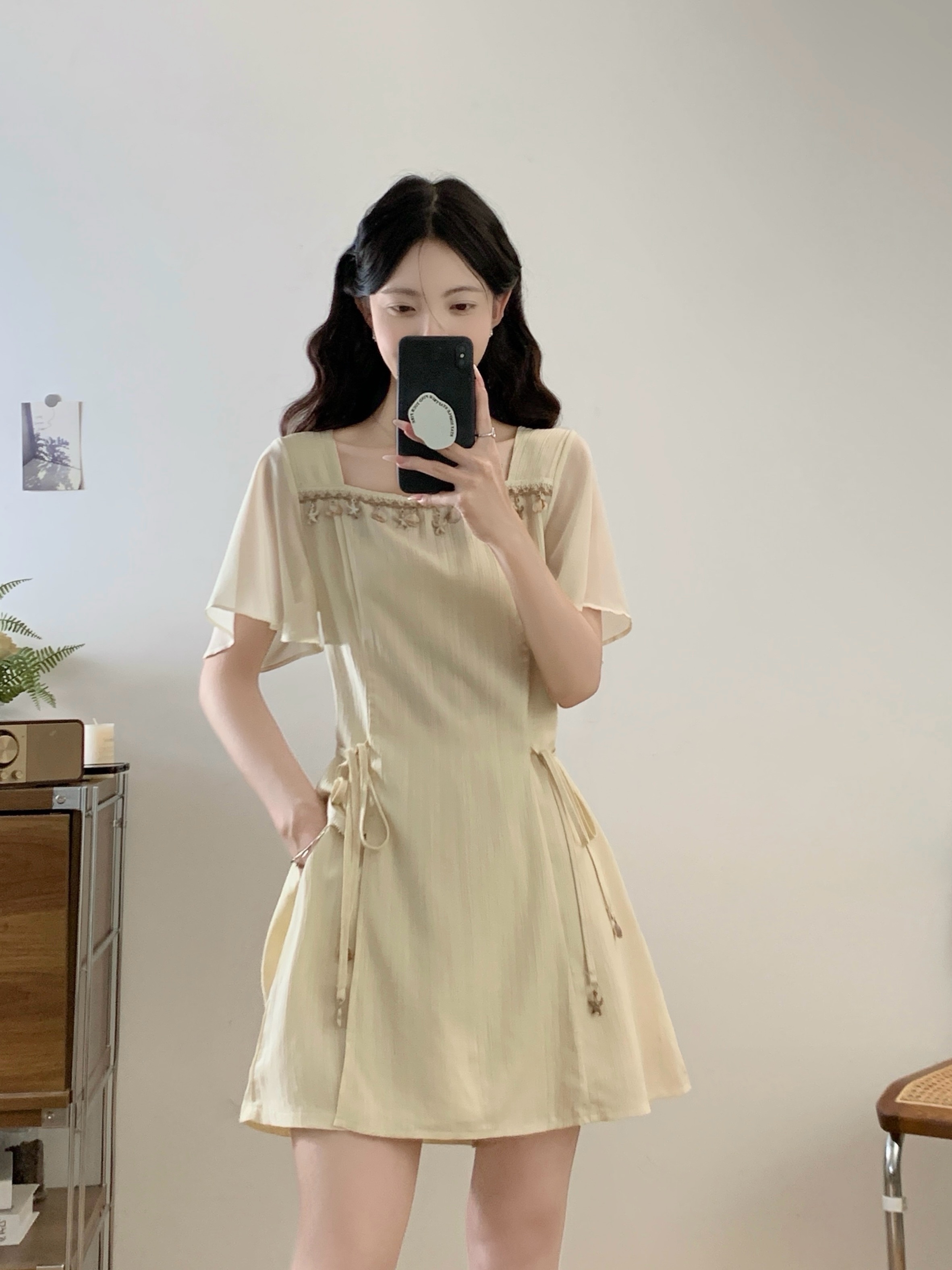 MY12401#大码女装新款贝壳流苏法式轻奢气质显瘦两件套女裝貨源服裝批發