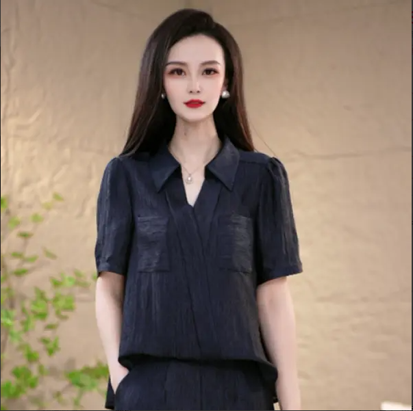 MY12324# 夏季简约时尚减龄气质优雅套装两件套女裝貨源服裝批發