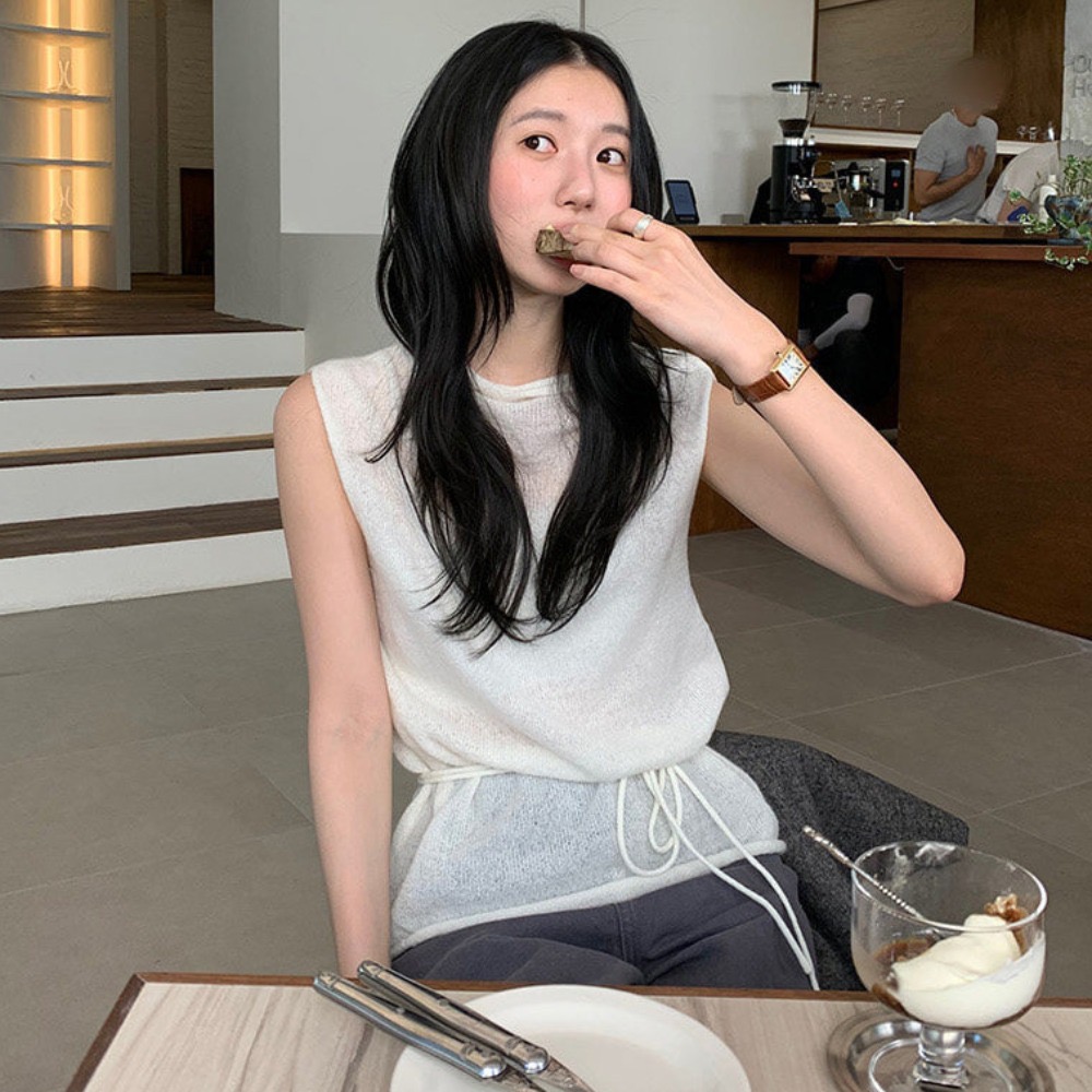 有貨 chic 小性感氣質一字領 修身輕薄微透針織衫