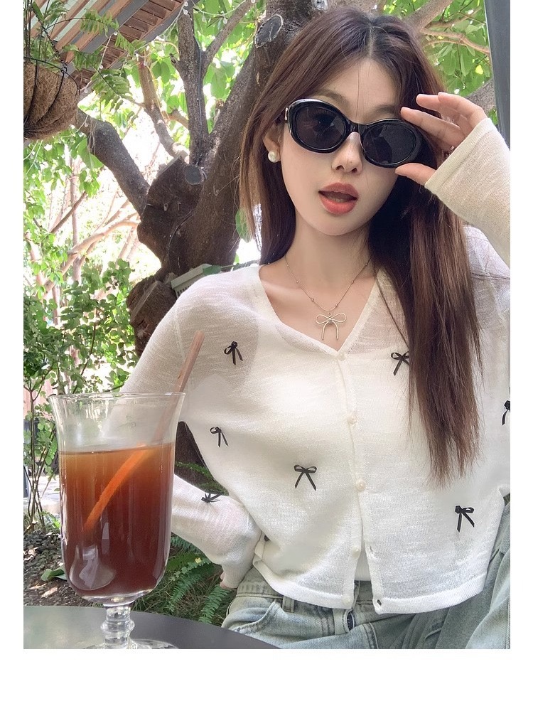 慵懶夢境微透防曬蝴蝶開衫女春夏上衣透氣薄款外套休閑外搭