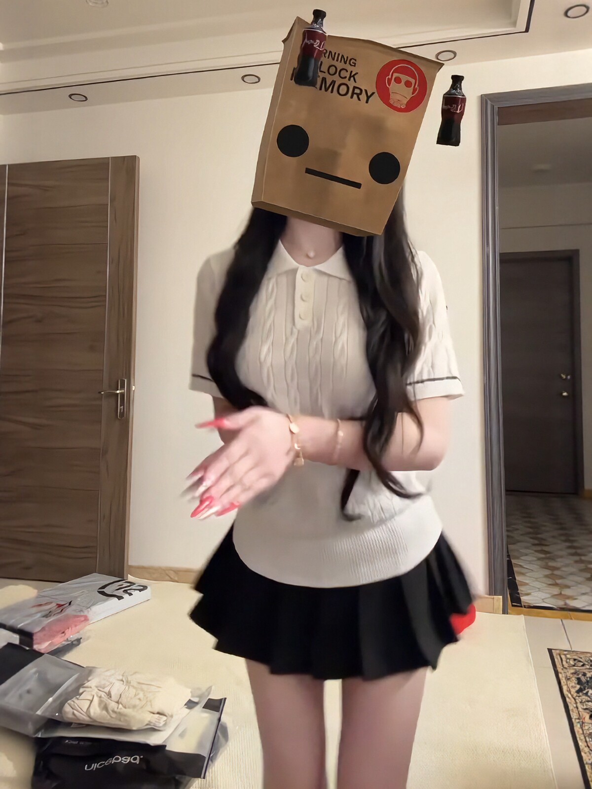 韓系甜妹風休閑運動套裝女夏季修身POLO領短袖百褶短裙學生兩件套