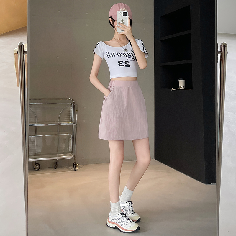 實拍2026辣妹韓版A字顯瘦高腰超短通勤夏季個小子半身短裙女