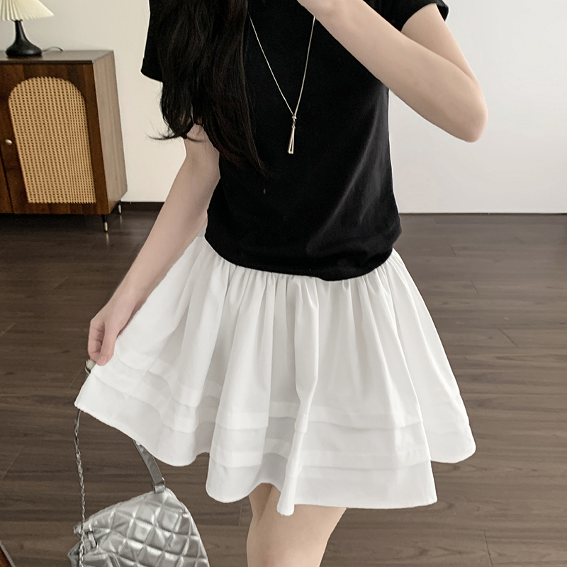 2026夏季新款白色半身裙女韓系學院風通勤制服百搭百褶短裙女