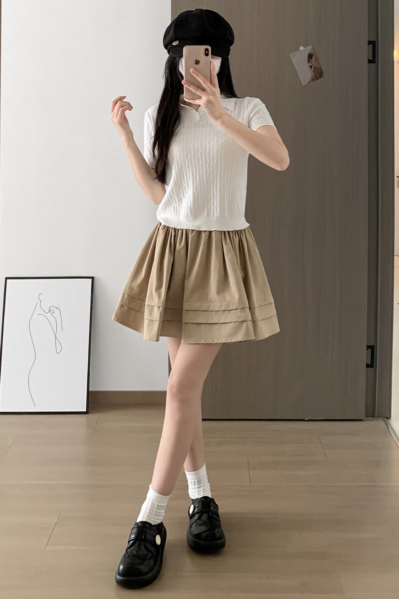 2026夏季新款白色半身裙女韓系學院風通勤制服百搭百褶短裙女