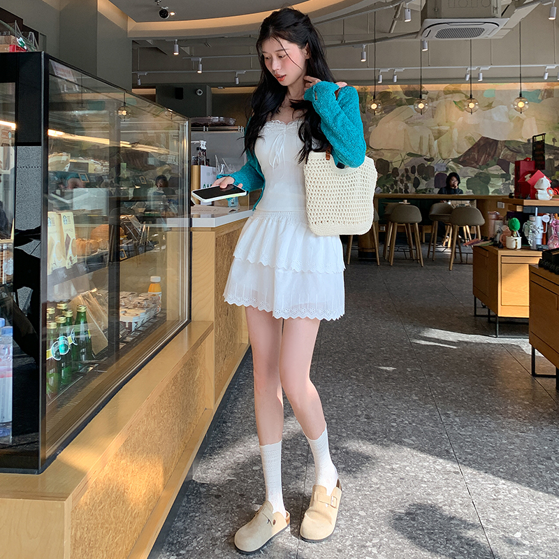 2026實拍夏季提花公主裙蓬蓬裙美少女減齡超短半身裙女