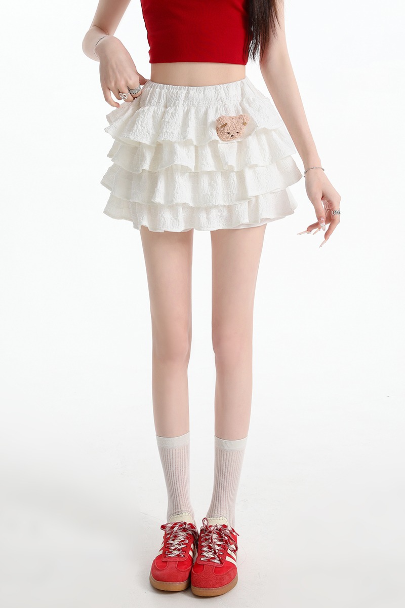 實拍辣妹純欲蓬蓬蛋糕裙半身女2026夏季新款芭蕾風小個子奶油短裙