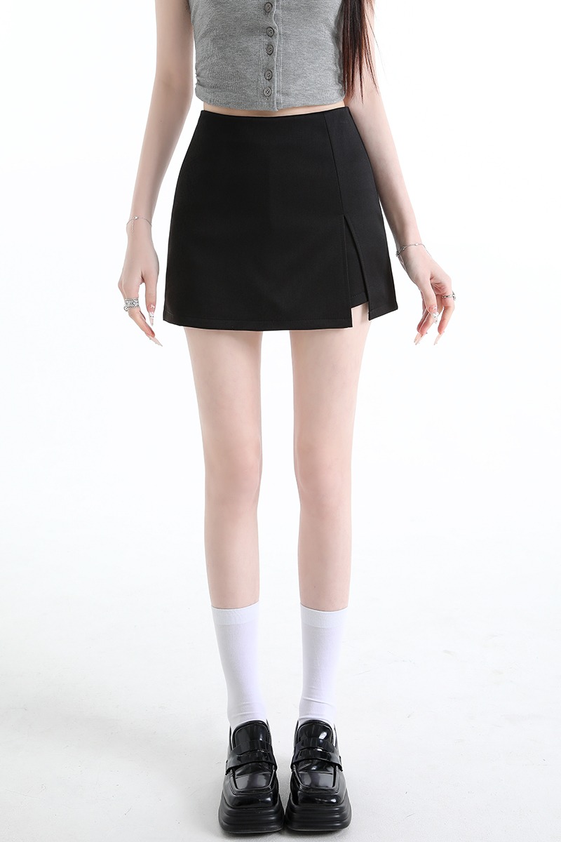 實拍 西裝半身裙女2026夏季新款高腰顯瘦包臀裙開叉裙褲a字短裙