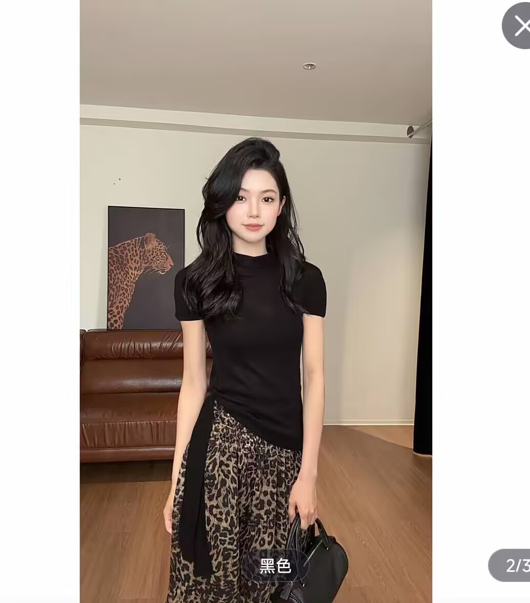 韓系不規則收腰綁帶短袖T恤女2026新款夏裝巨好看百搭上衣不撞款