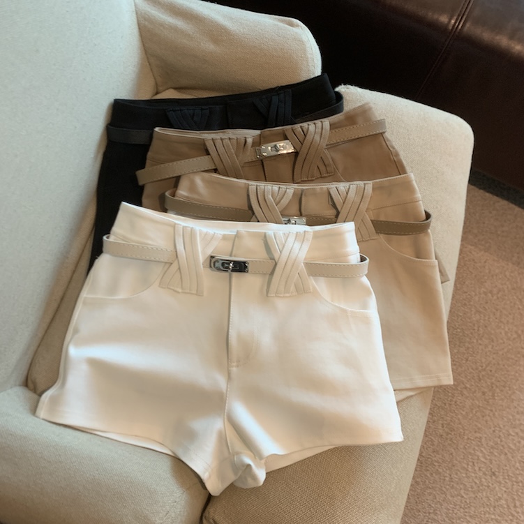 MY13756# 复古高腰针织短裤女裝貨源服裝批發