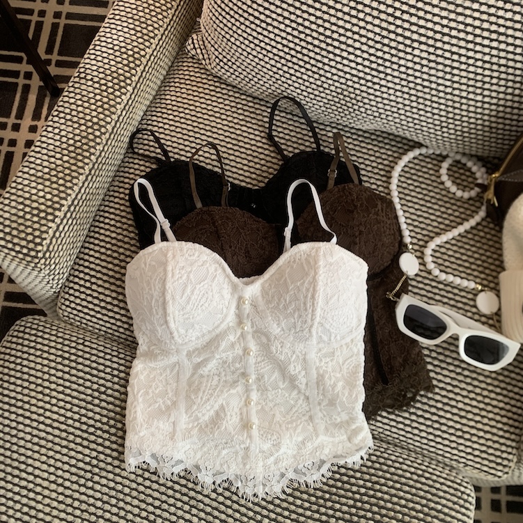 MY15288# 复古针织蕾丝吊带女裝貨源服裝批發