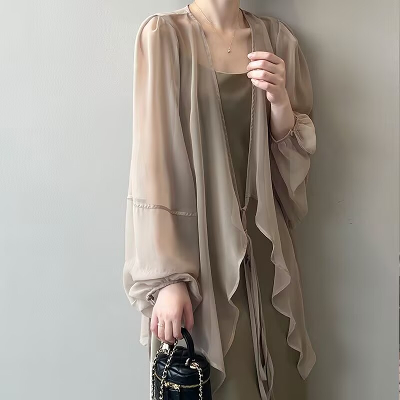 MY15650# 冰丝防晒衣女长袖透气新款上衣气质百搭防晒衣外穿罩衫女裝貨源服裝批發