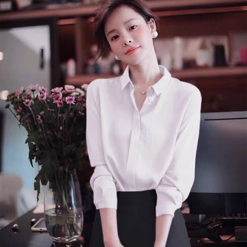 襯衫女夏季薄款2026新款韓版寬松氣質設計感小眾時尚冰絲灰色上衣