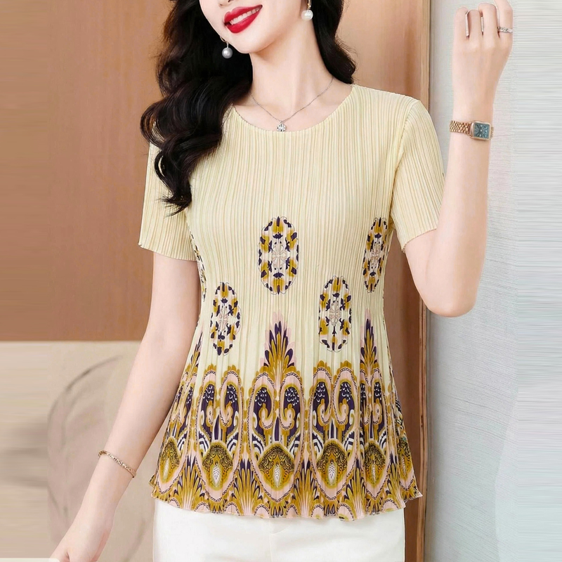 RY4202# 大码女装夏季薄款上衣宽松显瘦休闲百搭短袖小件T