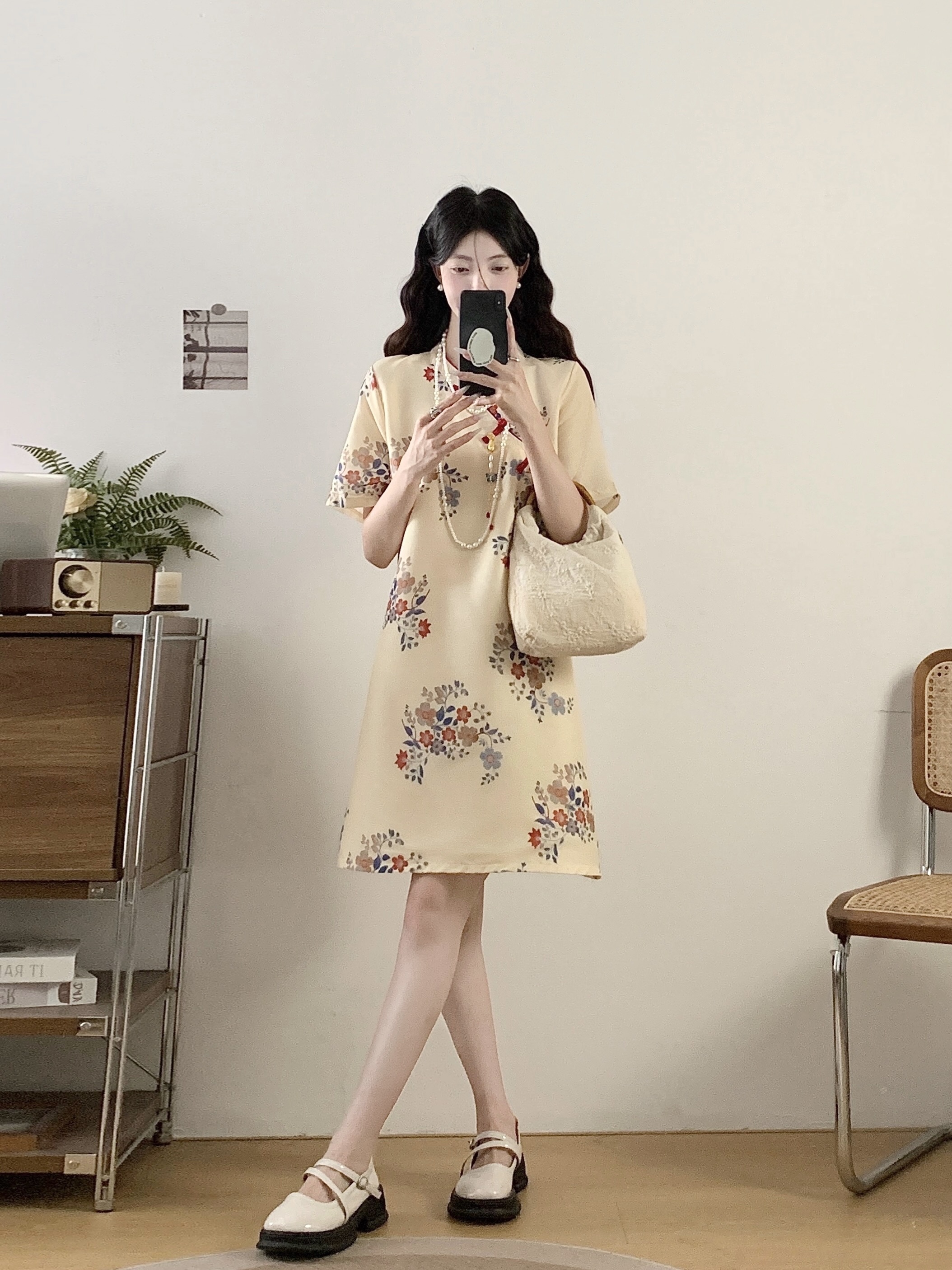 MY9916# 大码女装夏季新中式国风洋气盘扣修身显瘦气质旗袍连衣裙女裝貨源服裝批發