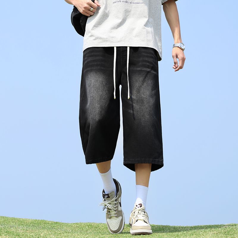 2025夏季新款百搭寬松直筒七分褲夏季薄款牛仔褲