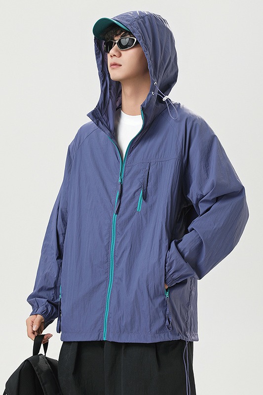 新款UPF50+冰絲防曬衣外套男生夏季輕薄款男士戶外釣魚防曬服
