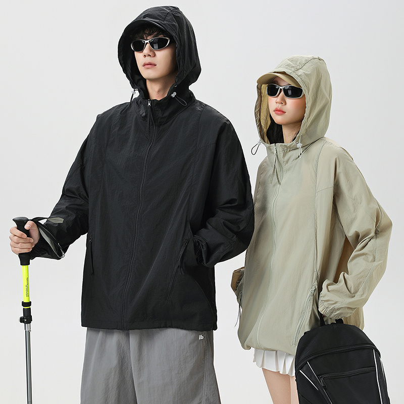 夏季新款UPF50+冰絲防曬衣外套男女中性款輕薄款戶外釣魚防曬服