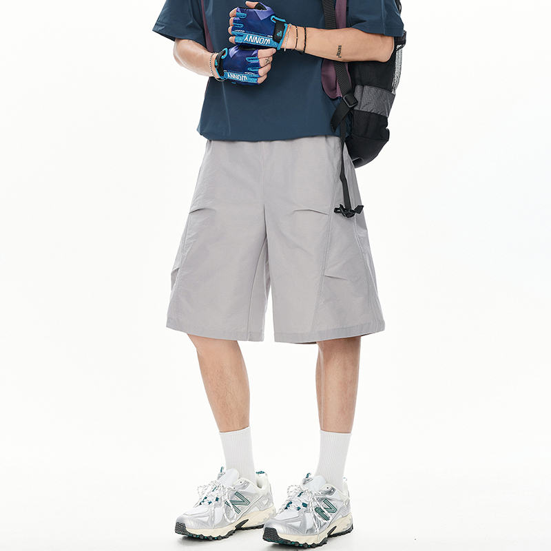 2025夏季新款傘兵工裝短褲男寬松潮牌百搭ins沙灘五分褲子男