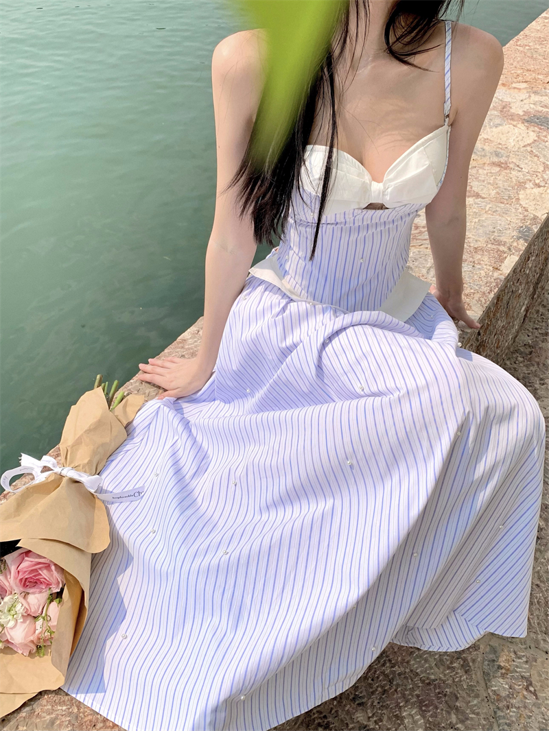 灰塵鄧鄧 韓系穿搭套裝女2025春季抹胸上衣魚骨胸衣半身裙兩件套