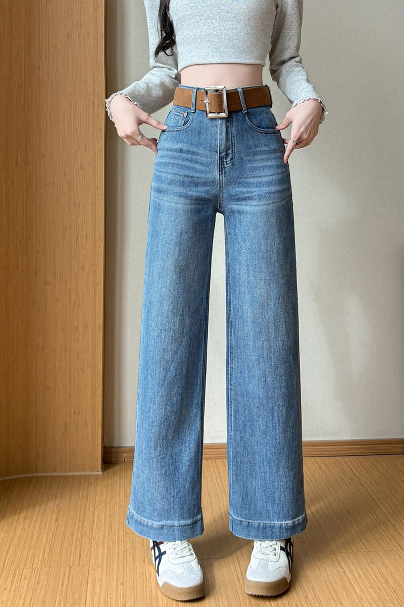 實拍遮肉闊腿九分褲女2026春季韓版風舒適顯高顯瘦刺繡彈力奶奶褲
