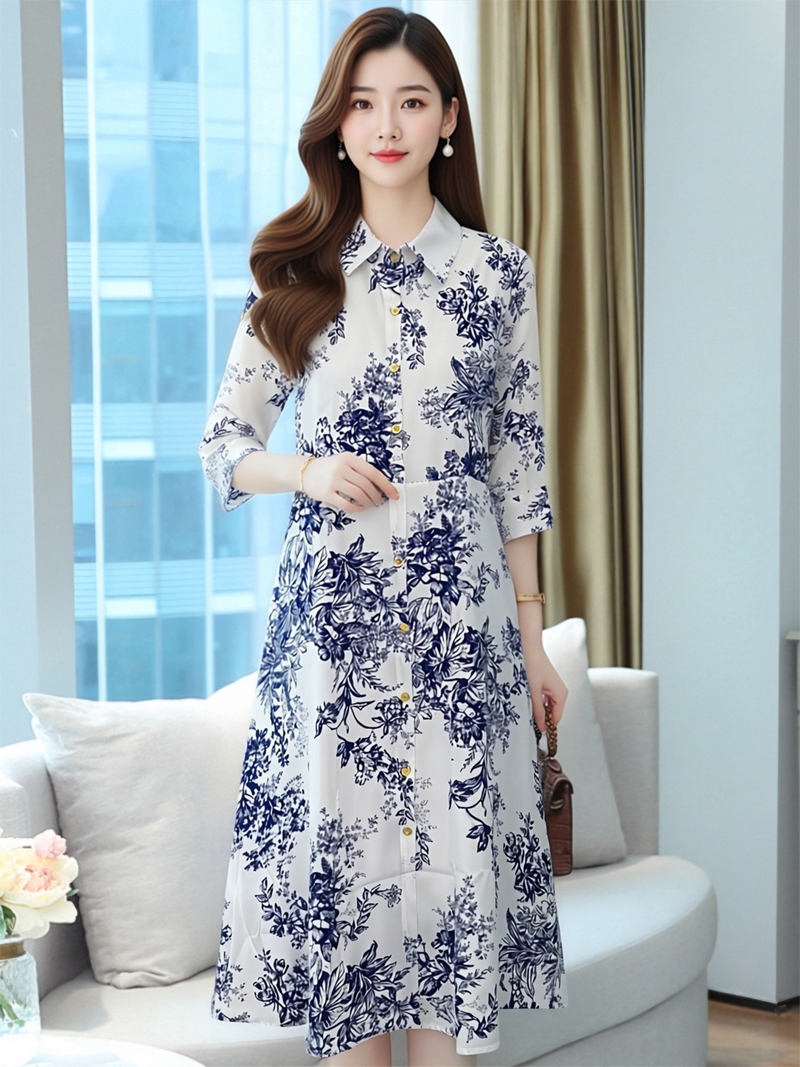 RY1439# 碎花连衣裙女夏法式高级感仙女长裙子