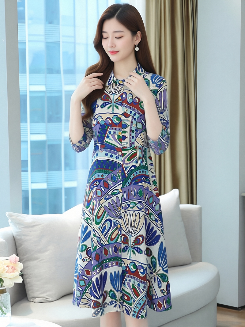RY1438# 碎花连衣裙女夏法式高级感仙女长裙子