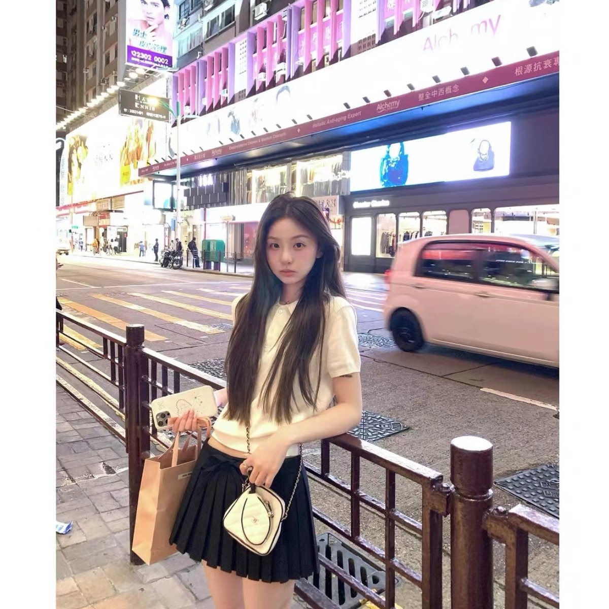 YUYUREAL 呆呆團寵 蝴蝶Polo短袖學院風正肩花苞袖小上衣