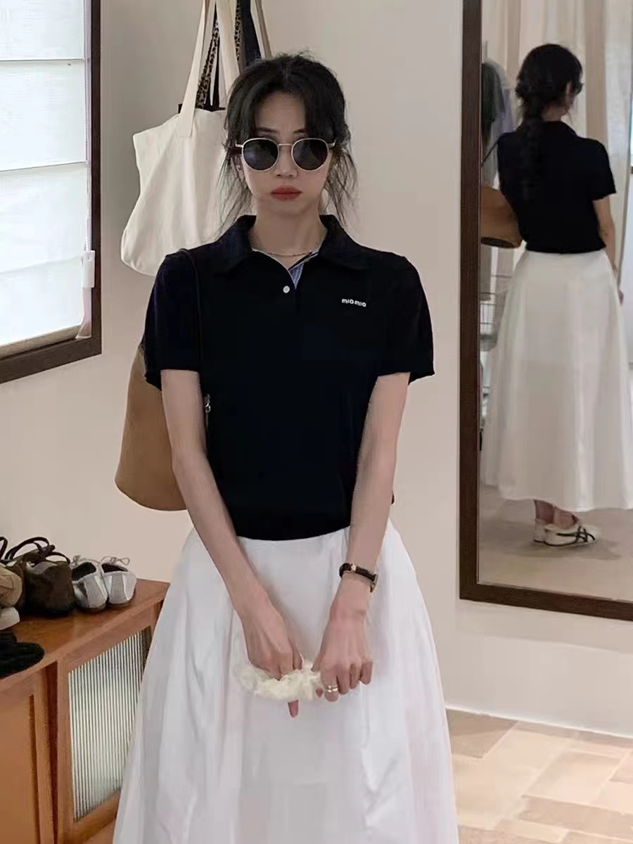 BRIVIN韓系灰色假兩件設計感短袖T恤女2026春夏新款撞色條紋上衣