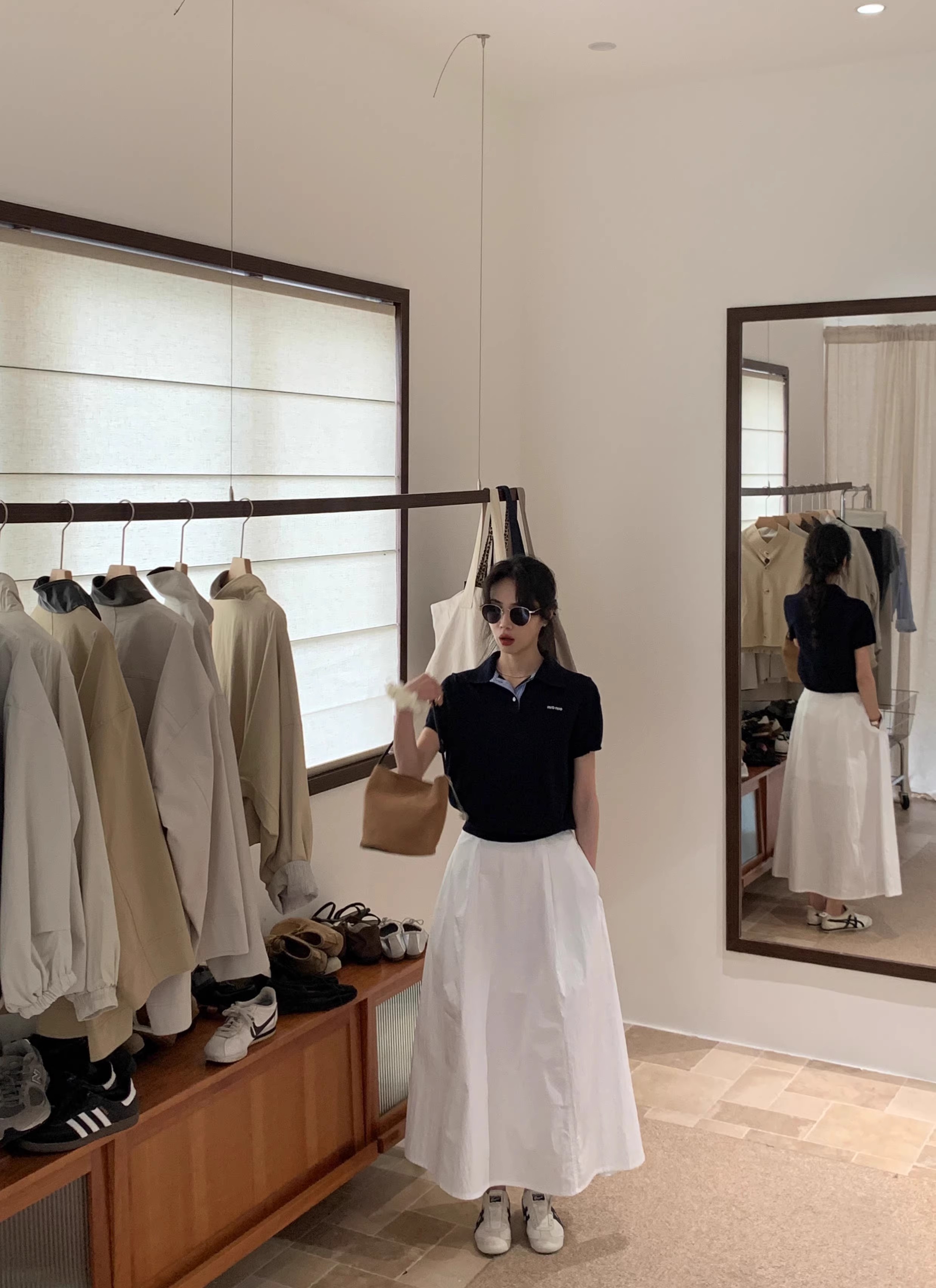 BRIVIN韓系灰色假兩件設計感短袖T恤女2026春夏新款撞色條紋上衣