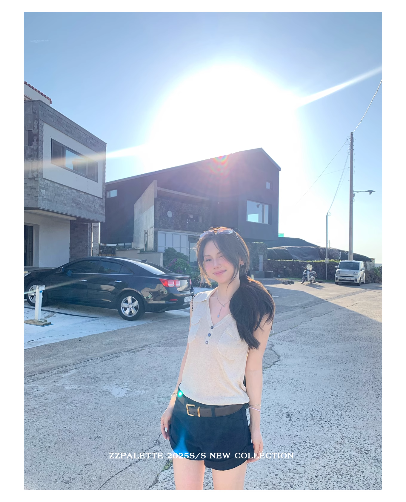 黃只只zzpalette 淡系老錢 亞麻萊賽爾涼感polo翻領無袖針織馬甲