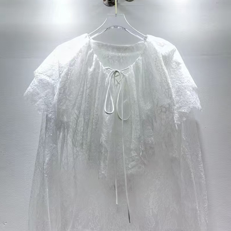 法式蕾絲衫/雪紡衫套頭通勤常規春秋新款女時尚上衣