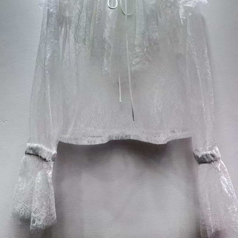 法式蕾絲衫/雪紡衫套頭通勤常規春秋新款女時尚上衣